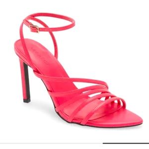 Open Edit Braelynn Pointed Toe Sandal Hot Pink